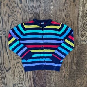 Primary Rainbow Striped Cardigan